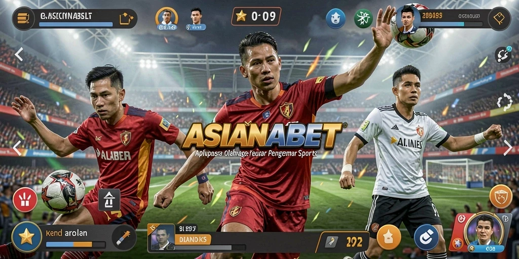 Screenshot ASIANABET menampilkan tampilan pertandingan olahraga secara real-time.