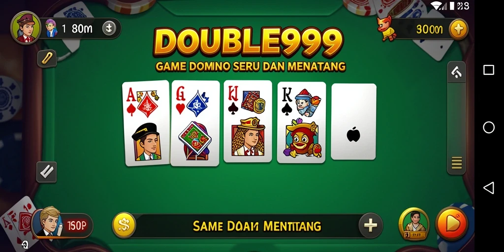 Tampilan gameplay Domino yang seru dan menarik di DOUBLE999.