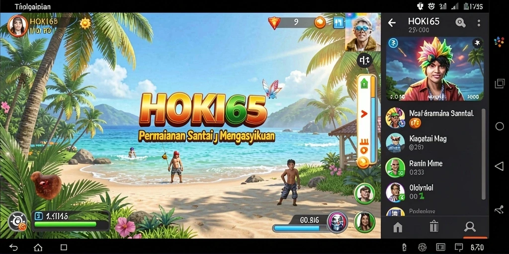 Tampilan gameplay HOKI65 yang cerah dan menarik.