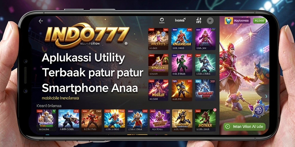 Tampilan utama INDO777 dengan fitur-fitur Utility yang bermanfaat.
