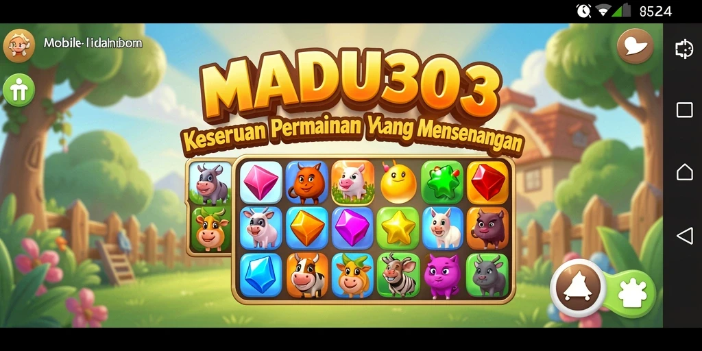 Gameplay Match-3 yang ceria dan mengasyikkan di MADU303.