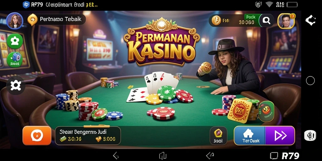 Screenshot gameplay RP79 yang menunjukkan keseruan permainan Kasino.