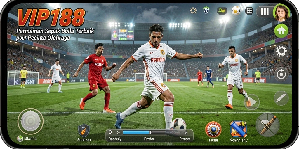 Tampilan bermain sepak bola yang mendebarkan dan seru.
